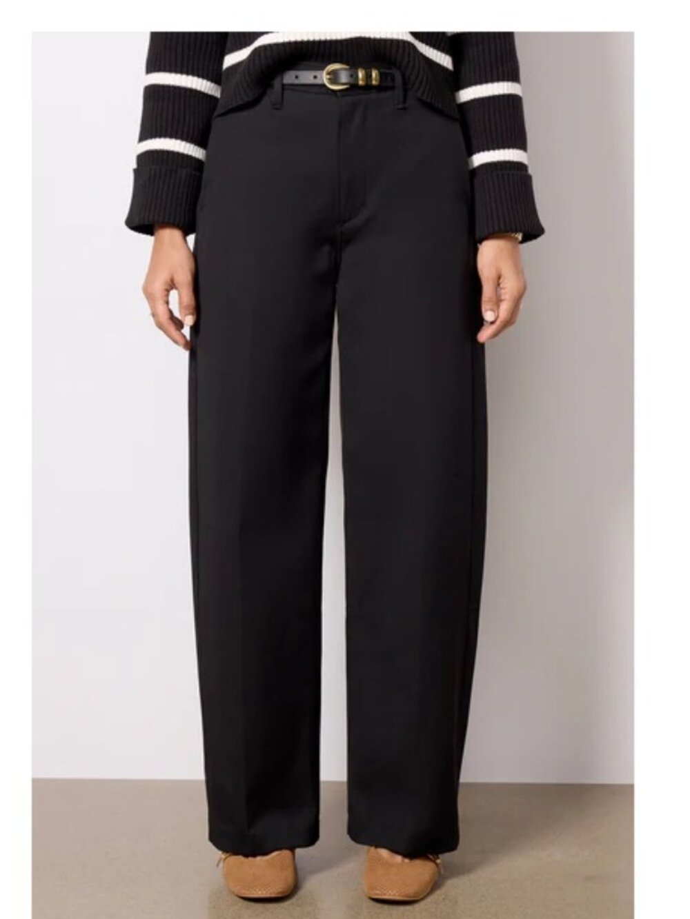 NWT $328 CITIZENS OF HUMANITY AYLA BLACK POLISH TROUSER PANTS SIZE W27